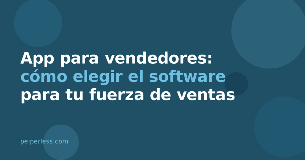 Cover del artículo: App para vendedores